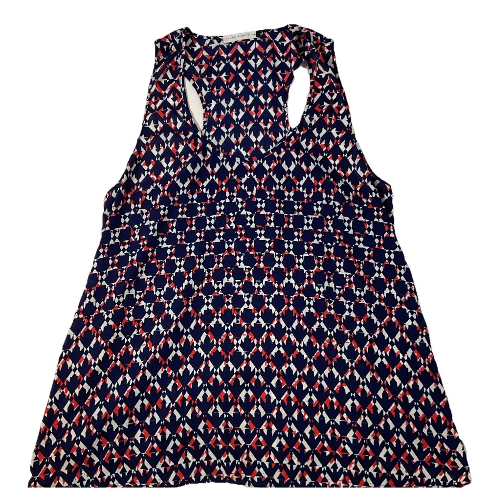 Three Eighty Two Floral Lined Short Sleeveless V-Neck Tunic Dress Size‎ S J92